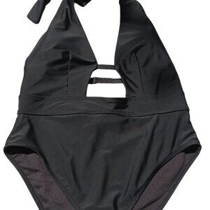 Adore Me One Piece Halter Swimsuit with Keyhole Cutout Size L